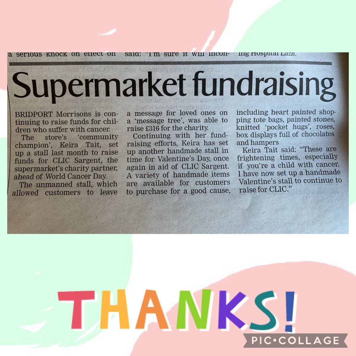 Nice little write up this week Bridport News