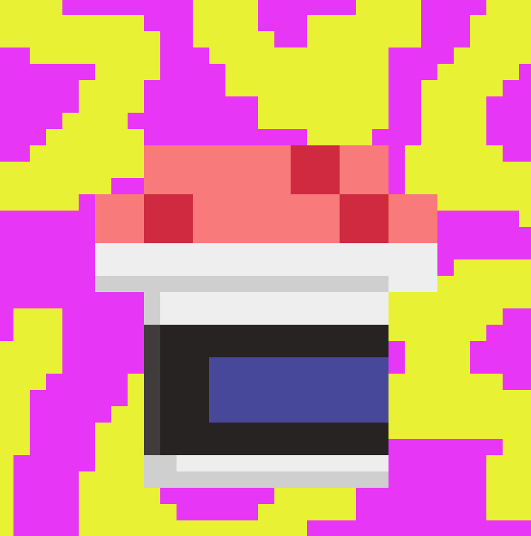 PixelsLittle's tweet photo. Probably not going to post for a lil while because I have jury service 🙃 here's some art of a yogurt! Hope you have a wonderful week ❤ #pixelart https://t.co/LyReFU01g5