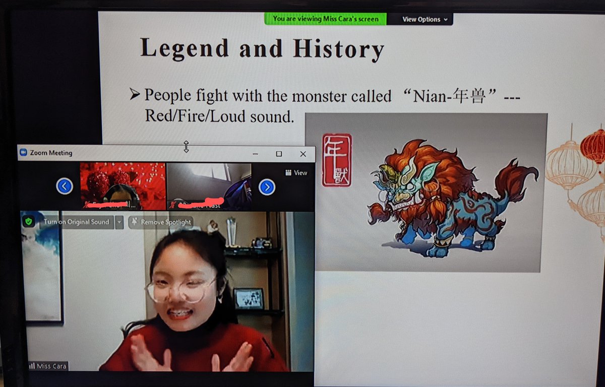 ricktkrause's tweet image. Happy Chinese Lunar New Year! My #3rdGrade students had a special guest, Miss Cara, zooming in all the way from the Zhangjiagang Liangfeng International School to teach us about the Chinese New Year Traditions. #internationallearning 
@RCSVirtual @rochcommschools