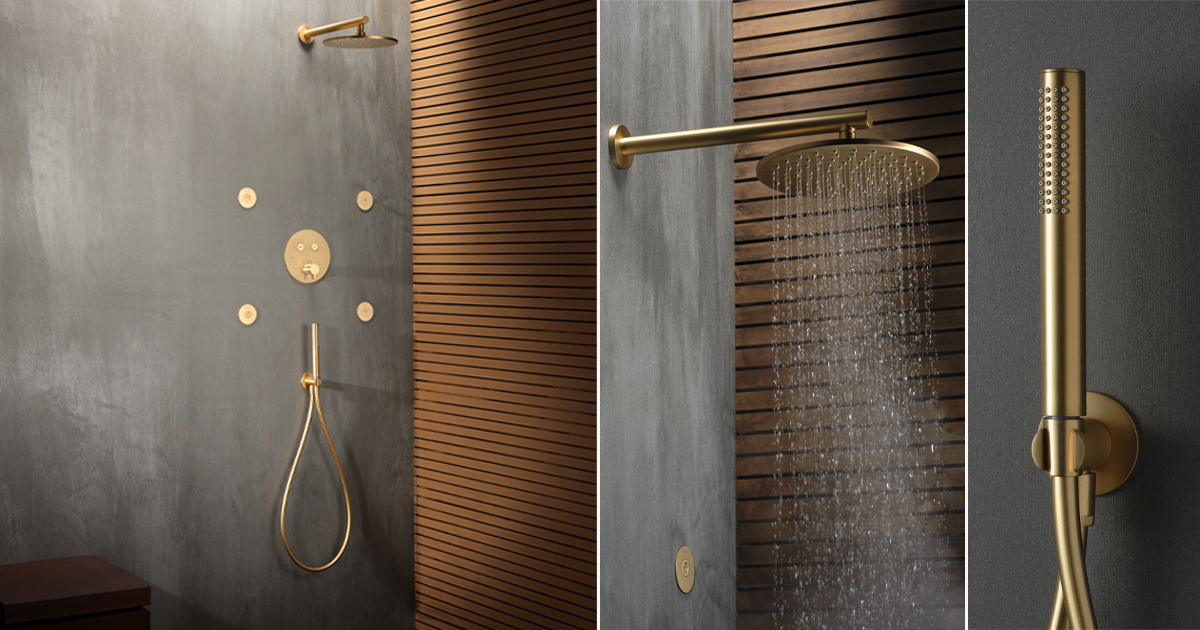 Choose your ideal of wellness. A unique space designed to play with Silky Gold emotional reflections. Get immersed in the golden wellness. #newform #madeinitaly #wellness #design