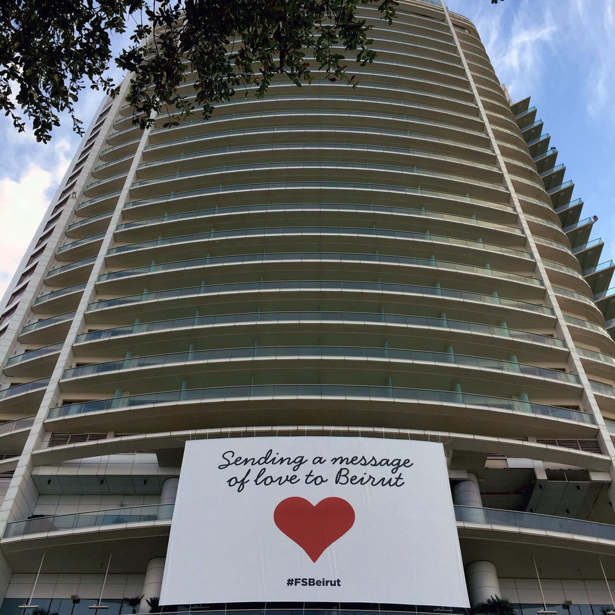 It's Valentine's weekend! On this occasion, we are sending out a simple yet meaningful message of Love &amp; Hope to our beloved city. 
#fsbeirut #fourseasons #beirut