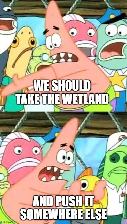 This bill (SB 389) removes protections for all "state-regulated wetlands" - 80% of IN's wetlands (remaining 20% protected under federal law). Current rules allow development w/ a permitting process that involves paying for mitigation (basically building a new wetland elsewhere)