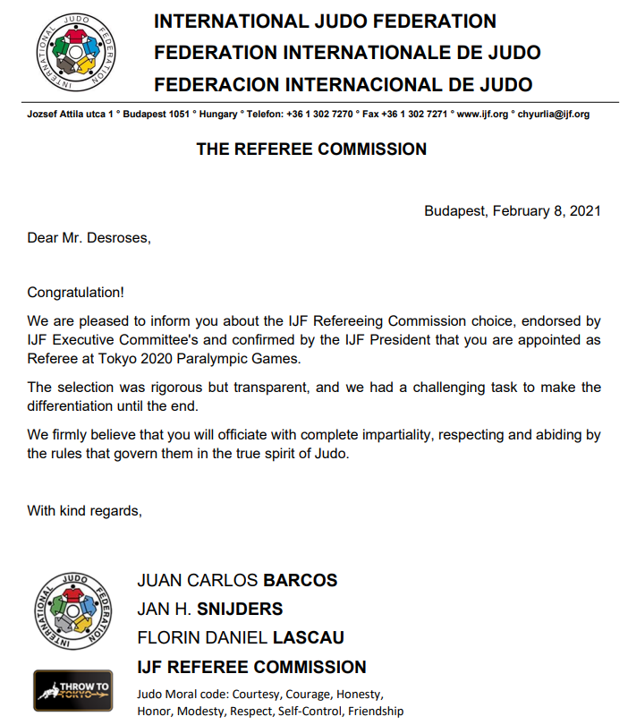 📰 Découvrez l'interview de notre Orléanais, Olivier Desroses, qui représentera la France 🇫🇷 aux Jeux Paralympiques de #Tokyo2021, du 24 août au 5 septembre, en tant qu'arbitre officiel !
💪💪
Encore bravo !
@ffjudo_officiel #usoljj #parajudo #judo
➡️ffjudo.com/actualite/matt…