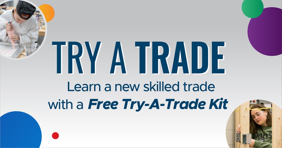 You could be a... 
🧁 Baker
🏗️ Carpenter
🚘 Auto Service Tech
💡 Electrician
🎛️ Instrumentation &amp; Control Tech

Which career interests you? Well, why not try it out! All Grade 7️⃣/8️⃣s can Try-A-Trade by registering for a 🆓 activity kit. Check it out! 👉 dsbn.org/tryatrade