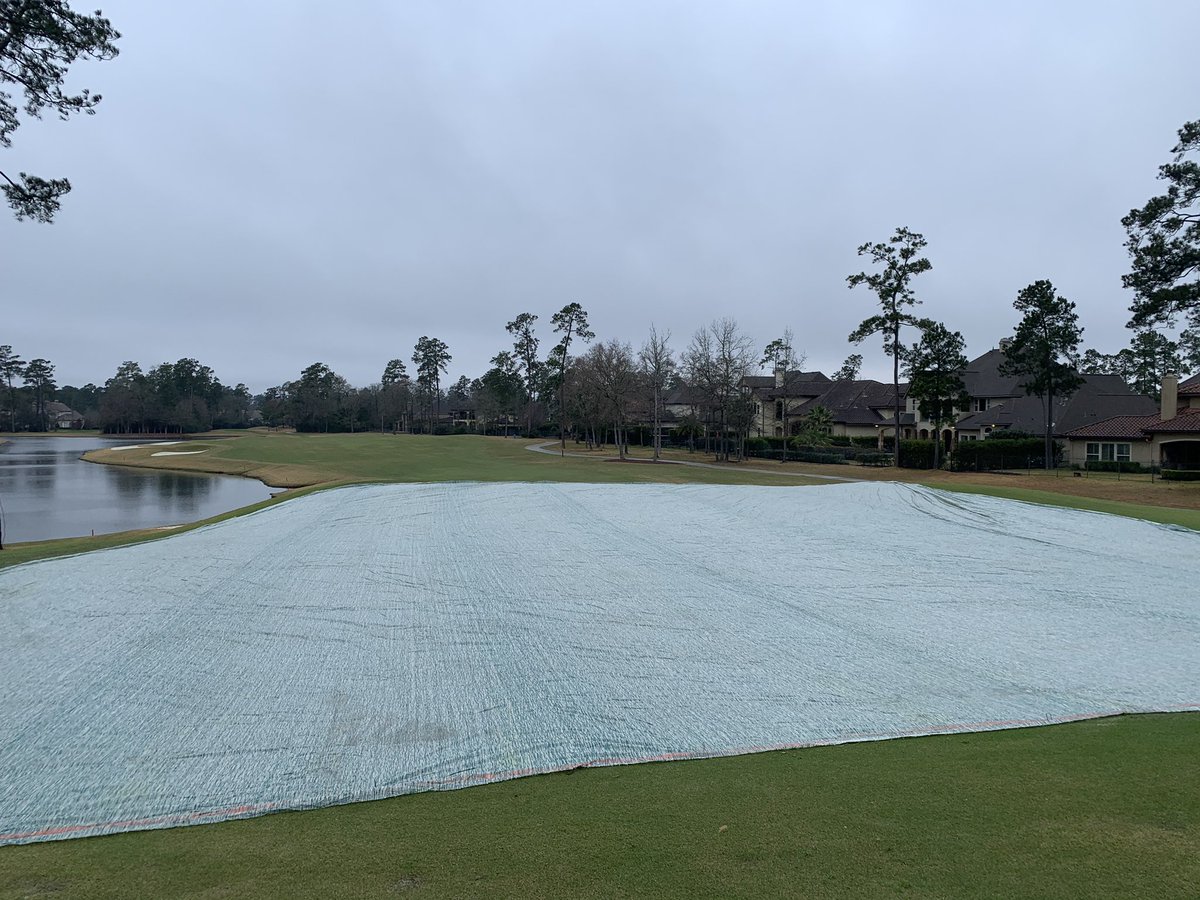 Expecting some brutal, historic lows for a bit. New greens covered for protection.  Rest of the greens getting a little sand cover. #protecttheproduct