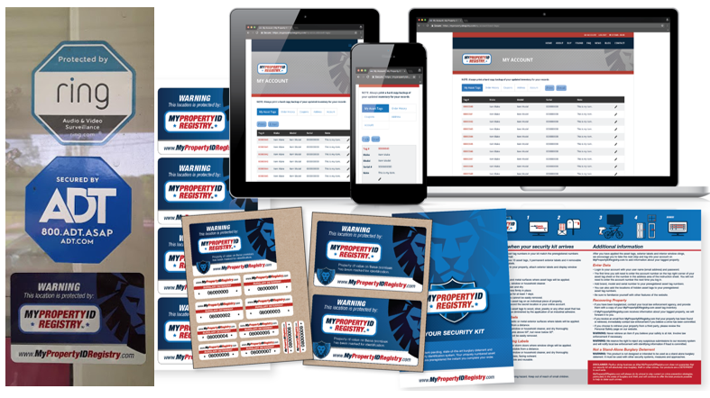 Shelness's tweet image. You can spend #BooKooBucks on #securitysystems, but if you're a victim of a smash and grab crime, you'll never get your property back without a record of the serial numbers. #MyProperyID can help with an inexpensive, #policeaccepted strategy.