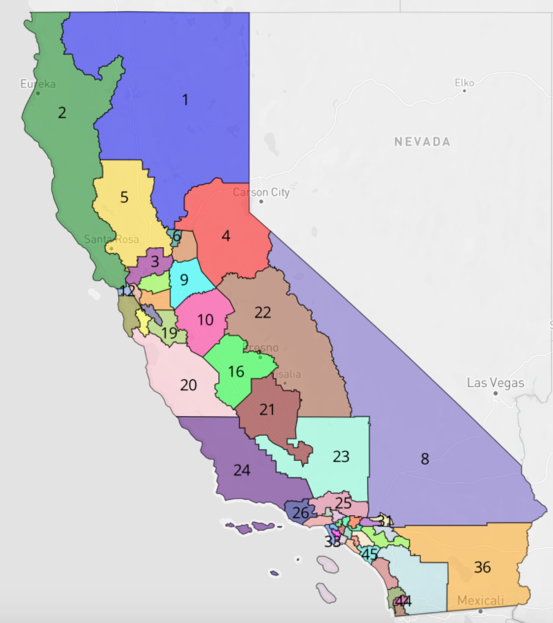 CALIFORNIA: may lose a seat for the first time since statehood. At serious risk in that scenario (right): LA County and  #CA25 Rep. Mike Garcia (R). Not at much risk: Reps. Kevin McCarthy (R)  #CA23 and Devin Nunes (R)  #CA22. Full report  @CookPolitical:  https://cookpolitical.com/analysis/house/redistricting/california-2021-redistricting-preview