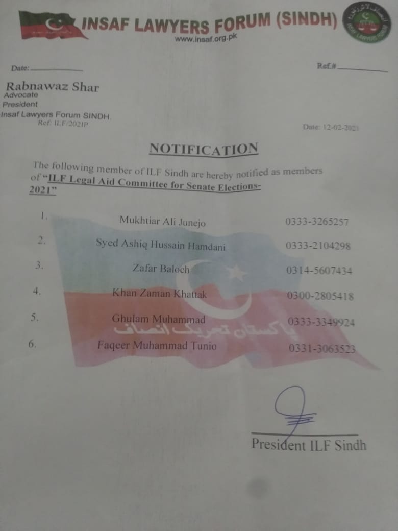 ILF_OFFICIALPAK's tweet photo. 12/02/2021
#ilfpakistan
The provincial bodies of #TeamILF have announced their Legal committee's regarding the upcoming Senate elections of 2021.
@ImranKhanPTI @PTIofficial @baristerukniazi @SyedAliZafar1 https://t.co/tZkyNGFypw