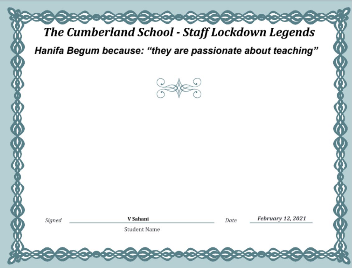 cumberlandcst's tweet photo. Thank you Mr Clarke, Ms Salime and Ms Begum
#LockdownLegends #TCSpectacular #ThankYou #Appreciation #RealHeroesDontWearCapes
@englishdep_tcs @ScienceDep_tcs https://t.co/lYnGISJ9gB