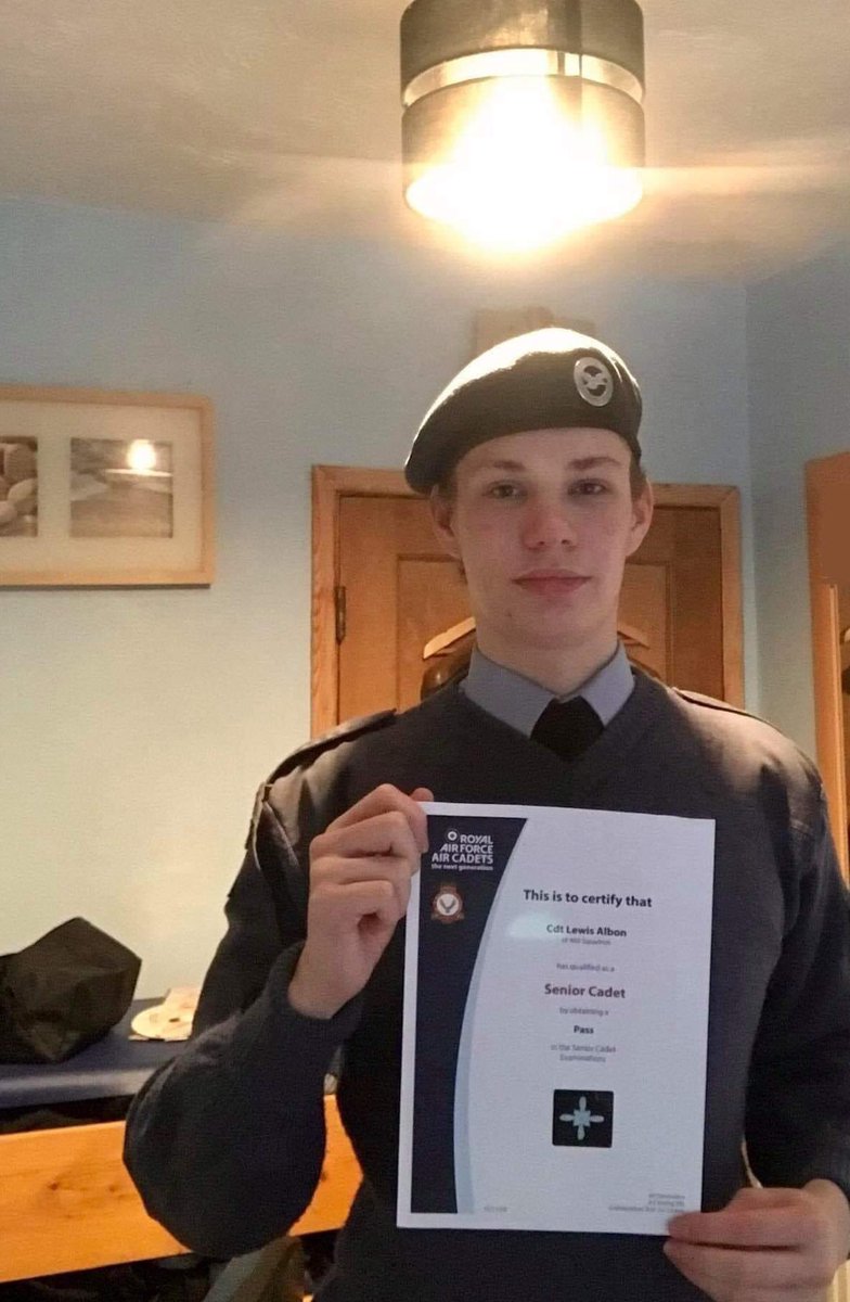 Another young cadet from 469 has achieved a great result in this troubled time. Cadet Lewis Albon successfully completed his senior cadet exams, well done Lewis keep up the good work. OC Lowestoft squadron. #whatwedo #Aircadets