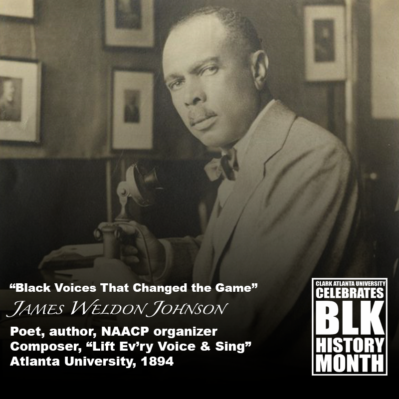 CAU's tweet photo. #CAUSalutes Atlanta University alumnus, poet and .@NAACP organizer James Weldon Johnson.
#OnThisDay in 1900, Johnson's poem, Lift Every Voice &amp; Sing was 1st performed by 500 schoolchildren in Jacksonville, FL, in honor of President Abraham Lincoln’s birthday. #BlackHistoryMonth https://t.co/ph8cRg62bF
