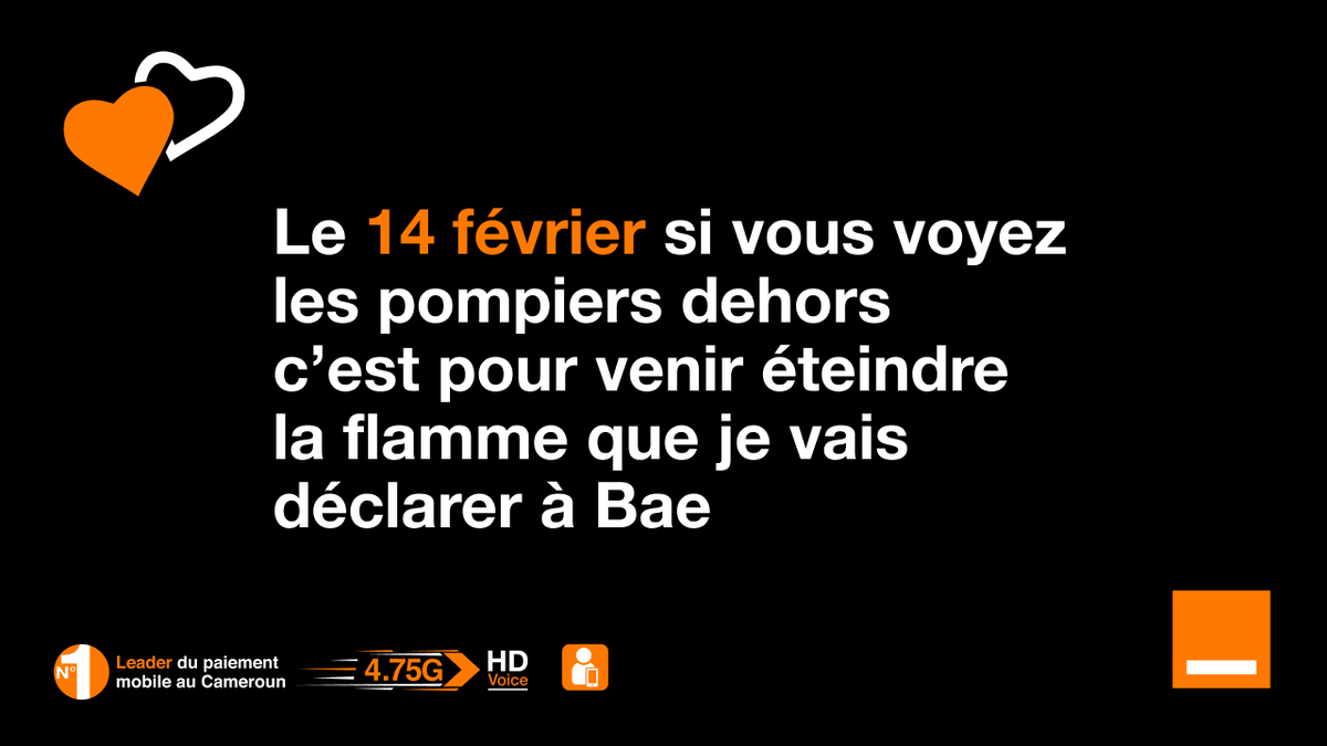 Orange_Cameroun's tweet photo. Bientôt le 14 février ! 💕

Avez-vous déjà préparé votre discours pour témoigner votre amour à Bae ? 🥰

Partagez avec nous quelques lignes de ce discours 📝 et tentez de gagner du crédit de communication pour les commentaires qui vont récolter le plus de réactions.

#OrangeNdolo https://t.co/sH2cDzur04