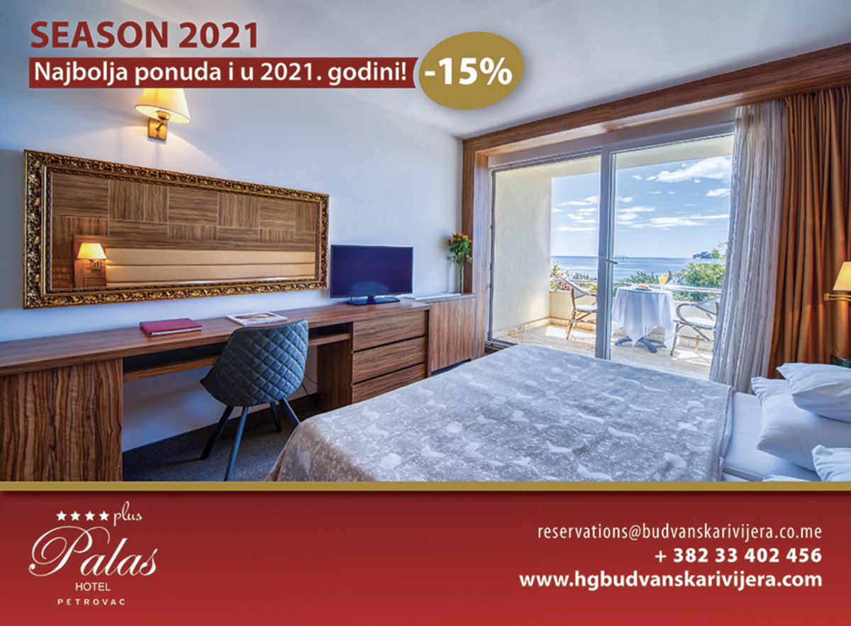 I ovoga ljeta, vaš omiljeni hotel biće pravi izbor za ugodan odmor i nezaboravno ljetovanje! Iskoristite 15 % popusta za rezervacije do 28. februara! 
#hotelpalas #hgbudvanskarivijera #petrovac #budva #montenegro #hotel #tourism #hotelgroup #summer2021