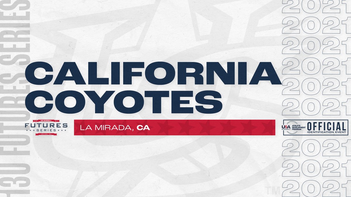 USABaseEvents's tweet photo. On the prowl at #FSIrvine πΎ
The California Coyotes will be joining us at the 2021 13U Futures series! π https://t.co/kJIkBGKIdJ