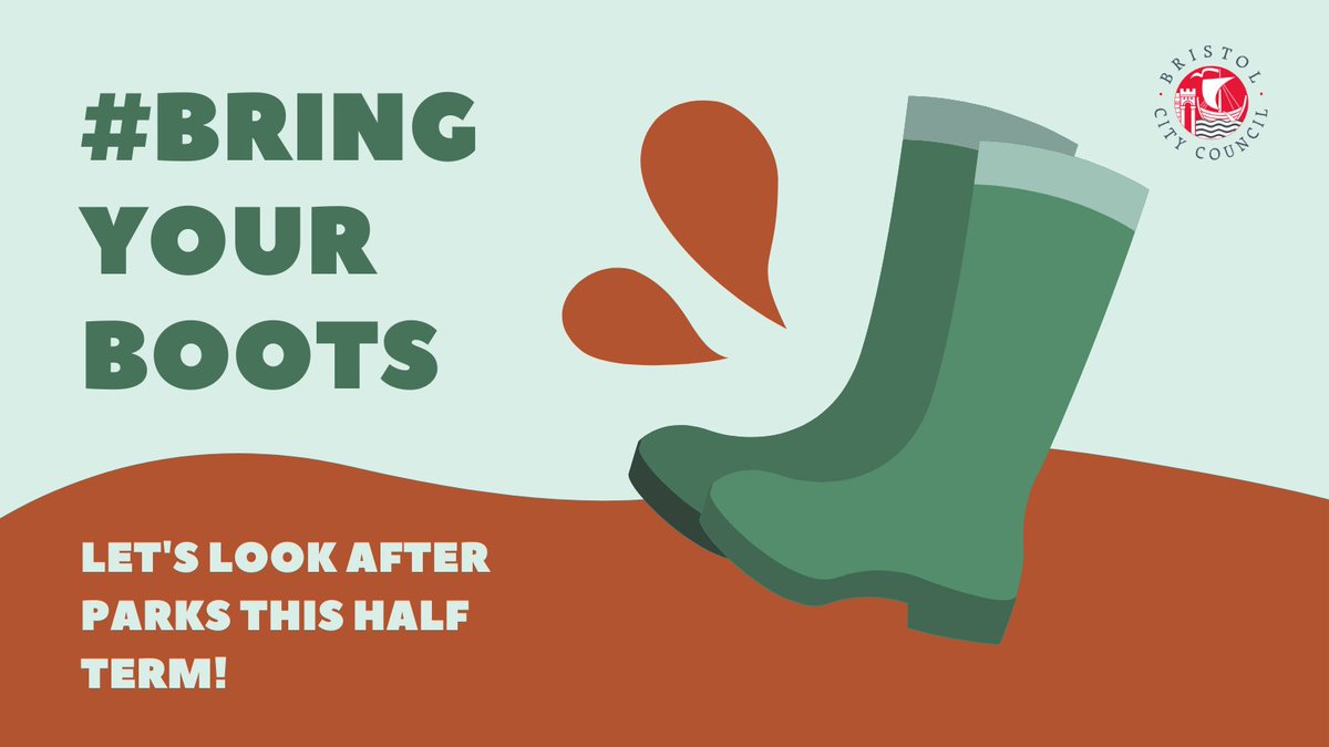 Are you going to visit the park this half term? Remember to #BringYourBoots! The weather and number of visitors in parks is starting to cause damage to the ground. Parks staff are working to protect nature and you can do your bit by wearing the right footwear.