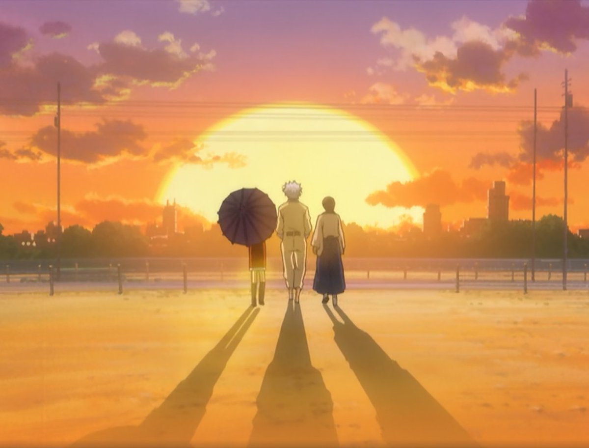 Going back to the main trio, Gintama does a really good job at characterizing them as individuals and as a group. The three of them have different upbringing and circumstances but they have in common this feeling of solitude (and the fact that they lost their parents, 1 or 2).
