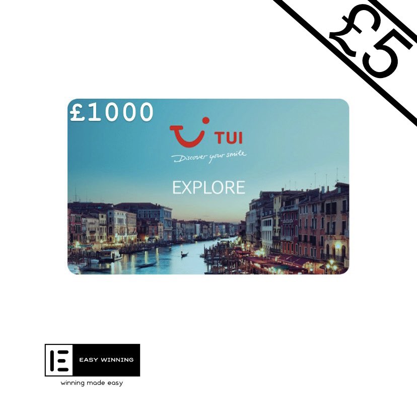 We’ve just added a £1000 TUI Voucher onto the site 😎☀️