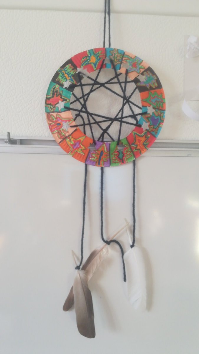 s_epine's tweet photo. #LesPetitsReporters En arts plastiques, nous avons fini les attrape-rêves. C'était long à faire. Chamallow https://t.co/eTu0dFhfD4