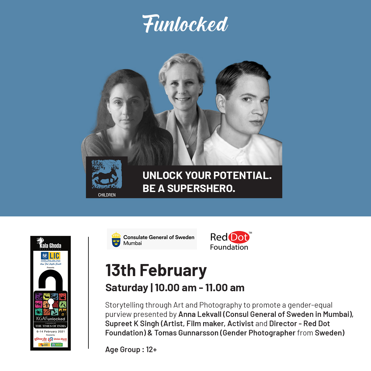 Children and young adults learn gender inclusivity through the medium of art and photography. Presented by @annalekvall, @supreetksingh and @Genusfotografen.

REGISTER here: insider.in/unlock-your-cr…

@timesofindia 
@UnionBankTweets @SeventyEMG @SwedeninMumbai