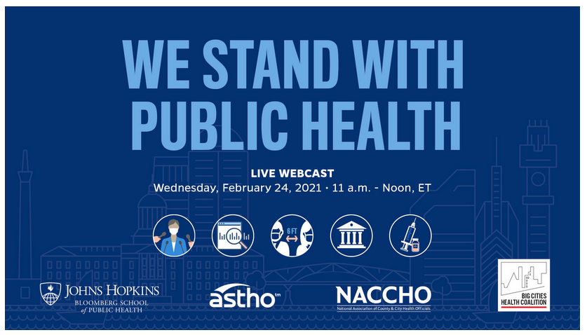 Joshua Sharfstein (@drjoshs) on Twitter photo Sick and tired of public health workers being harassed and threatened? Then #StandWithPublicHealth
RT and join us February 24 -- 11 am to 12 pm ET.
Webcast event--data & stories--with <a href="/astho/">ASTHO</a> <a href="/NACCHOalerts/">NACCHO</a> <a href="/BigCitiesHealth/">Big Cities Health Coalition</a>
Watch live: bit.ly/standwithpubli…
<a href="/johnshopkinsSPH/">Johns Hopkins Bloomberg School of Public Health</a> Sick and tired of public health workers being harassed and threatened? Then #StandWithPublicHealth
RT and join us February 24 -- 11 am to 12 pm ET.
Webcast event--data & stories--with <a href="/astho/">ASTHO</a> <a href="/NACCHOalerts/">NACCHO</a> <a href="/BigCitiesHealth/">Big Cities Health Coalition</a>
Watch live: bit.ly/standwithpubli…
<a href="/johnshopkinsSPH/">Johns Hopkins Bloomberg School of Public Health</a>