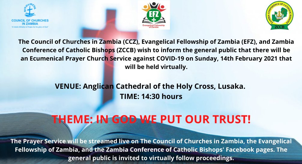 Kindly note that physical attendance will strictly be by invitation. The general public is encouraged to virtually follow proceedings on Social Media Accounts. In God We Put Our Trust.