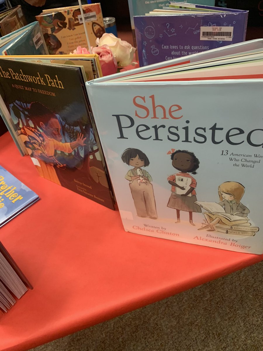 PrincipalElse's tweet photo. Celebrating amazing authors during the @Hosp_Library “Love the Skin You’re In” Sip and See!  @friscoisd @friscolibrary @KingJames @IPROMISESchool @ChelseaClinton https://t.co/RldzR3k7sb