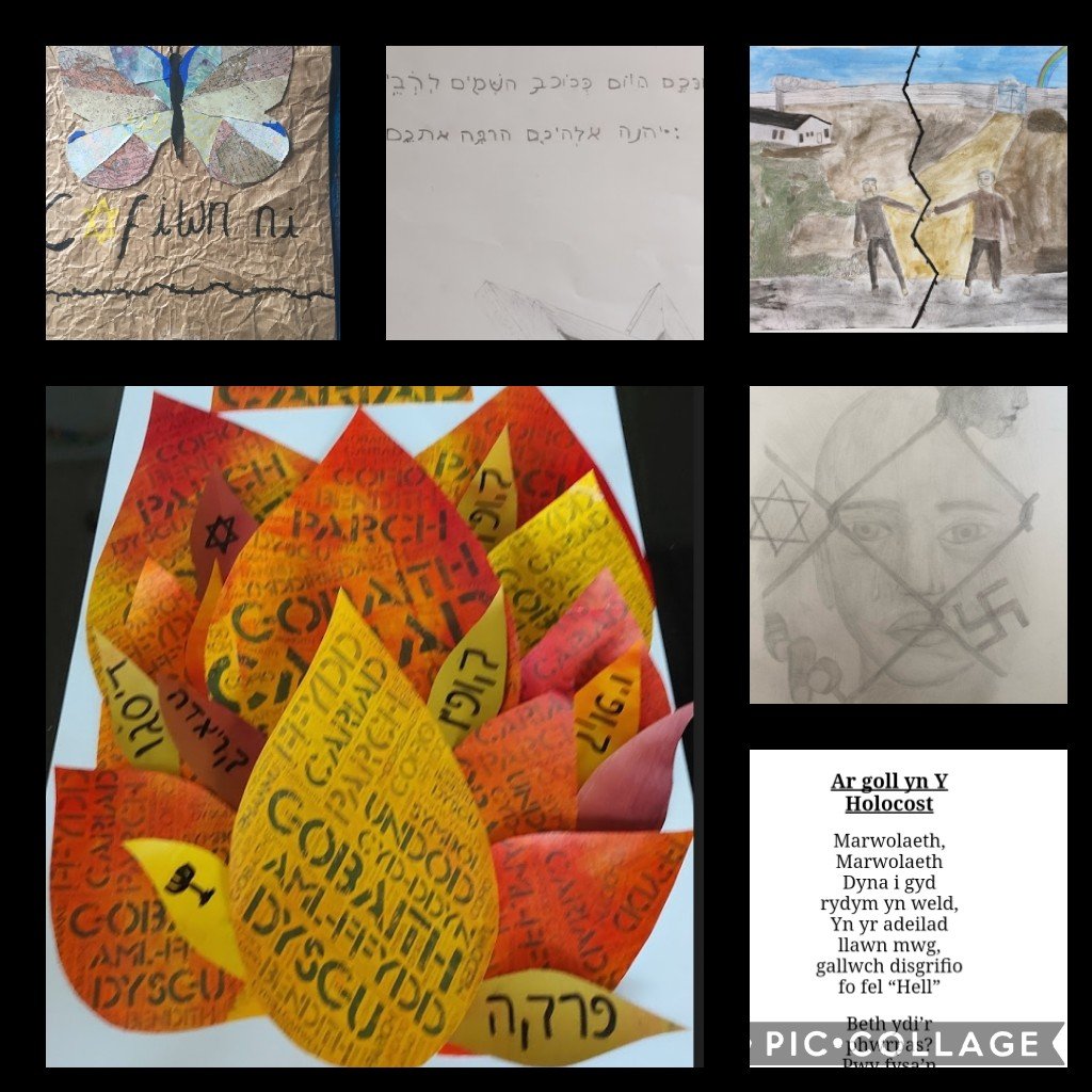 YDHAddCrefyddol's tweet photo. Enghreifftiau o ddarnau creadigol Bl. 9 i goffau'r Holocost. Gwaith arbennig iawn. 
Examples of Yr. 9's creative work for Holocaust Memorial Day. 
 #hmd2021 https://t.co/KsxDrAmZc2