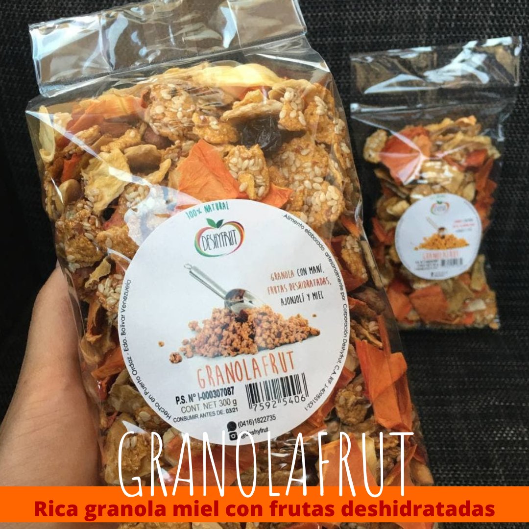 deshyfrut1's tweet photo. #GRANOLA con MIEL, FRUTAS DESHIDRATADAS, AJONJOLÍ Y MANÍ 👀✨
Divino snack para acompañar en el desayuno o la cena 😋😰
¿Qué esperas para probar este delicioso snack? 🙌🏻 Queremos que tengas variedad en productos deliciosos y saludables. https://t.co/9xicx6Jk5A