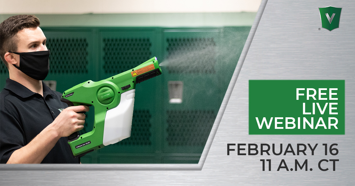 VictoryInnovCo's tweet photo. Cleaning pros! Learn how the pandemic has changed disinfection and the tools that ensure a proper job. We'll discuss #electrostaticsprayer technology, improving your success, and more. Register at @Cleanfaxmag: https://t.co/PWwY60mCuQ

#VictoryInnovations #COVID19 #ScienceOfClean https://t.co/8JeAkqc8Nc