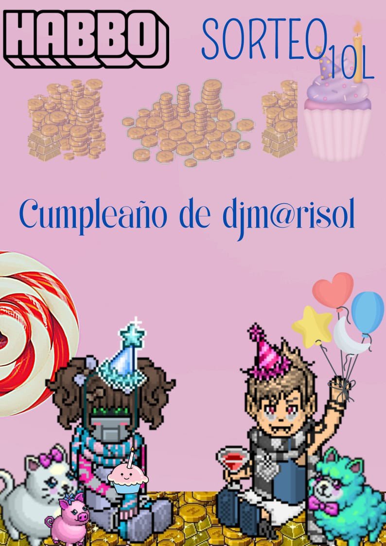 Hoy tenemos un Sorteo especial de 10L!! celebrando el cumple de <a href="/_djmarisol/">M9r1sol #StarWars</a> 🥳 diganle HBD 🥳
Si quieres participar estos pasos deberás seguir :
Rt 🔃
Follow @Borja702Habbo 🍕 &amp; <a href="/_djmarisol/">M9r1sol #StarWars</a> 🥐
Fav ♥️
Etiquetar a 3 amigos 😁
Finaliza: 30 de feb
Suerte a todos 🥳