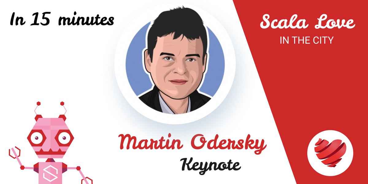 Everyone, please join our keynote performed by <a href="/odersky/">Martin Odersky</a>, EPFL professor and the creator of #Scala.