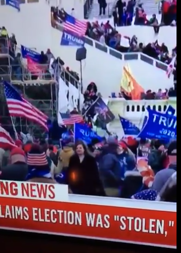 Second, the two videos are from OPPOSITE SIDES of the Capitol. The CNN video shows the *WEST* face of the Capitol--the side toward the Mall--with its inauguration scaffolding and all those steps running parallel to the building.
