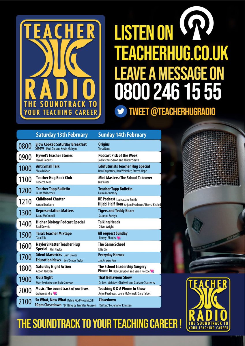 teacherhugradio's tweet image. Join me and @kevinmulryne for the Slow Cooked Saturday Breakfast Show at 8am tomorrow morning on #TeacherHugRadio Eggs proper slow, a good friend in Pakistan, Kev's special feature, #BigEdQuestion and who needs a teacher hug? TeacherHug.co.uk