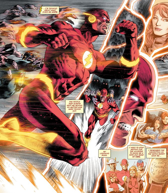 Wally West - The FlashThe nephew of Barry & Iris, Wally was the sidekick of Barry as Kid Flash until the Death of Barry. Wally took up the mantle and became the 3rd Flash. He was the mentor of Bart Allen, husband of Linda Park, father of Jai & Irey, and a Justice League Member.