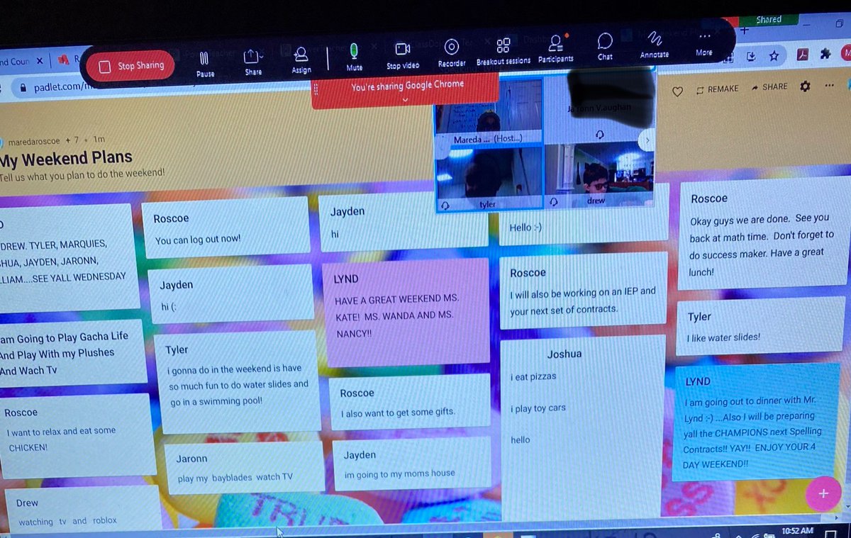 The Champions using padlet. Tell us your plans for the weekend! 
<a href="/LeslieYLynd/">Leslie  Lynd</a> <a href="/Ashley_Dolphins/">Ashley Elementary</a> #godolphins