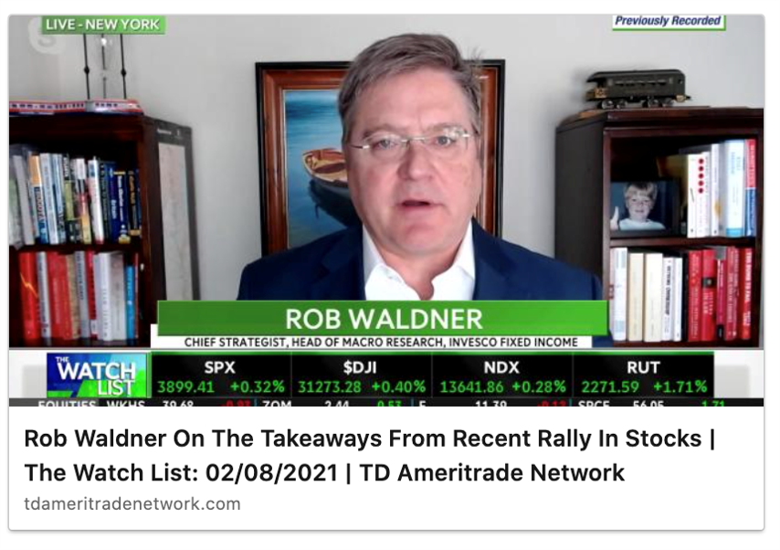 Rob_Waldner's tweet photo. Following on recent economy recovery, I’m keeping a pulse on two key things driving recovery further: the opening up of the services sector over the next few months and the recent fiscal package. Hear more from my conversation on @TDAmeritrade: https://t.co/rdQDLLnWRA https://t.co/XXvolPfBZU