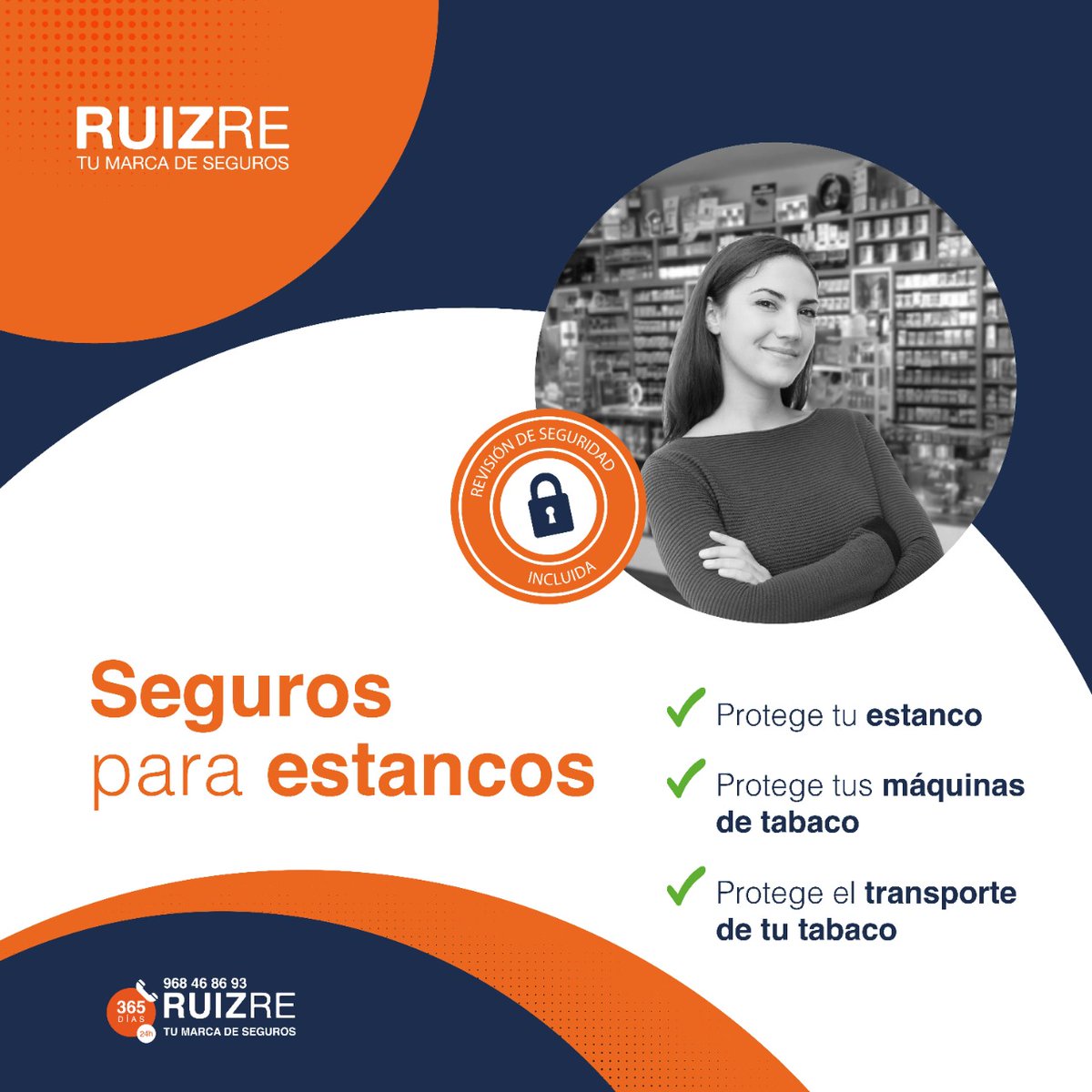 RuizReSeguros's tweet photo. En Ruiz Re trabajamos por todos, también por los empresarios cuyos negocios necesitan asegurarse de forma específica, como los estancos. #RuizRe #Cumplimos #Seguros https://t.co/CbwyDnintG https://t.co/I19xdtWCTR
