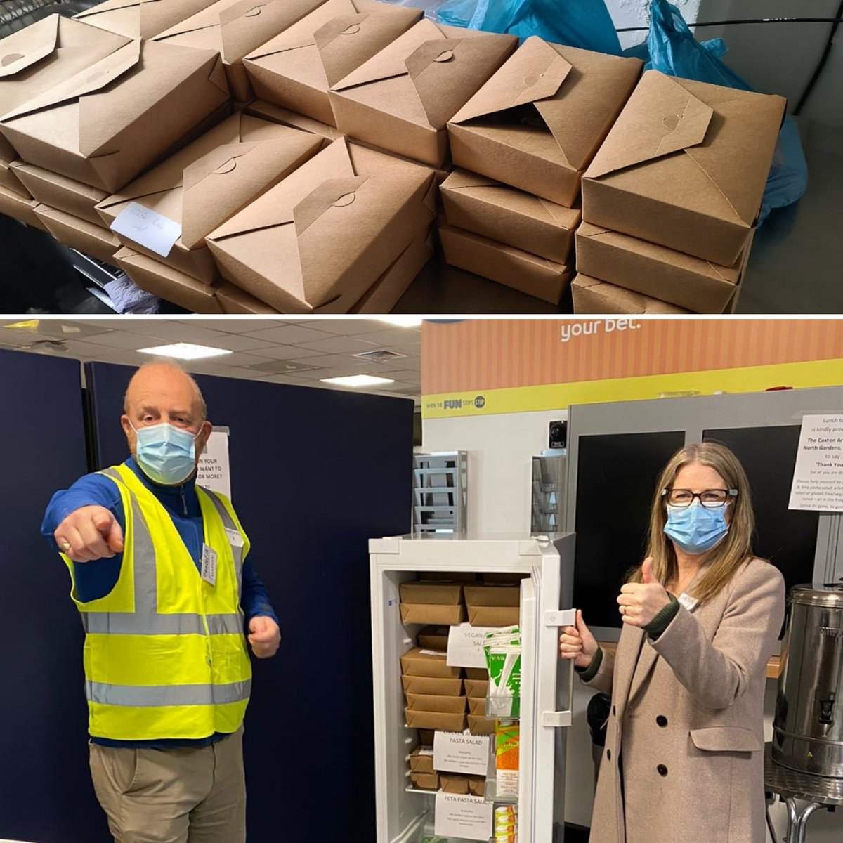 Favourite day of the week! When chef Viktor makes loads of pack lunches to feed the brilliant staff at The Racecourse Vaccination Centre.
50 pasta salads successfully delivered 😊