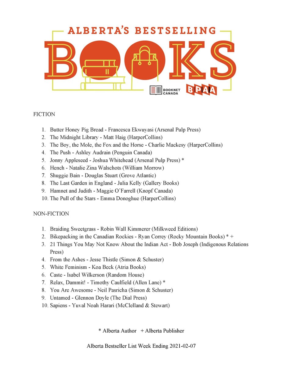 Alberta's Bestselling Books for the week ended February 7! #ABbooks <a href="/BookNet_Canada/">BookNet Canada</a> <a href="/rmbooks/">rmbooks</a>