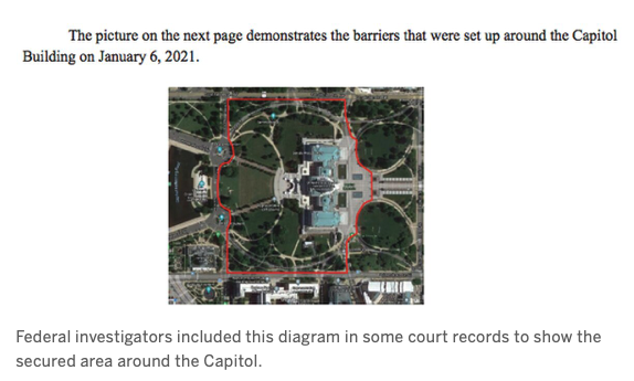 Her minimizing was never convincing. The whole Capitol was a secure zone, and trespassing a crime. Capitol Police declared the protest a riot at 1:5pm. While claiming to "abhor violence" she trod a space cleared by violent rioters who overran police barricades and lines.