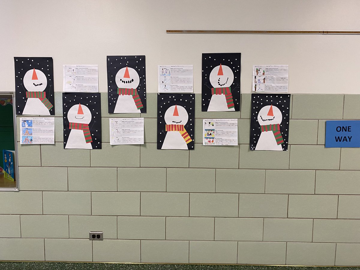 MrsBergerson's tweet photo. Our Snowman Story Writing is Completed!  I am so proud of my First Graders! #blasdellbee https://t.co/e6RxH6FKLm
