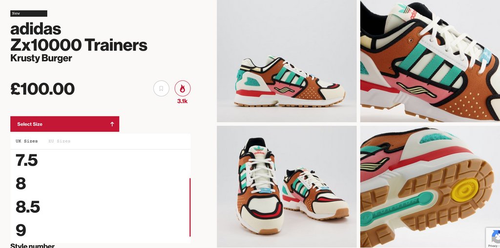 krusty burger trainers