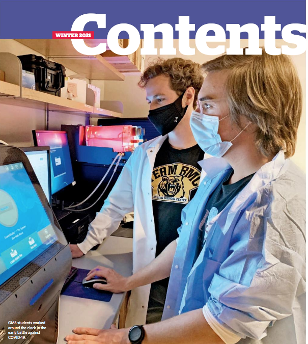 George J. Murphy (@drgjmurphy) on Twitter photo Heroic, inspiring stories of <a href="/BU_GMS/">BU Graduate Medical Sciences</a> students leading the charge against the #COVID19 pandemic. <a href="/BUMedicine/">Boston U Chobanian & Avedisian School of Medicine</a> @BU_MDPhDProgram <a href="/BUexperts/">BU Experts</a> <a href="/The_BMC/">Boston Medical Center</a>
issuu.com/busm/docs/3020β¦ Heroic, inspiring stories of <a href="/BU_GMS/">BU Graduate Medical Sciences</a> students leading the charge against the #COVID19 pandemic. <a href="/BUMedicine/">Boston U Chobanian & Avedisian School of Medicine</a> @BU_MDPhDProgram <a href="/BUexperts/">BU Experts</a> <a href="/The_BMC/">Boston Medical Center</a>
issuu.com/busm/docs/3020β¦
