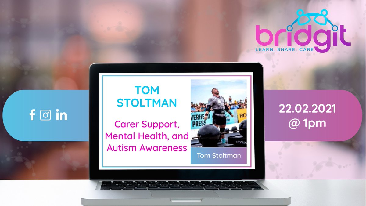darren_crombie's tweet photo. @stoltman_tom the World's Second Strongest Man, is our latest Bridgit Webinar guest! 

This webinar essential for all carers, strongman fans, and those interested in mental health.

#carer #carersupport #bridgit #helpforcarers #strongman #tomstoltman #autismawareness https://t.co/YZze1FHHEr