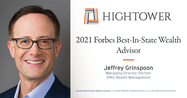 VWGWealthMgmt's tweet photo. Congratulations to VWG’s partner, Jeffrey Grinspoon for being named on Forbes’ 2021 list of the Best-In-State Wealth Advisors! Ranked #2 in the State of Virginia, this is recognition of our 17-person team, and its consistent advocation of their number one priority – Our clients! https://t.co/hgxPkyBdQ4