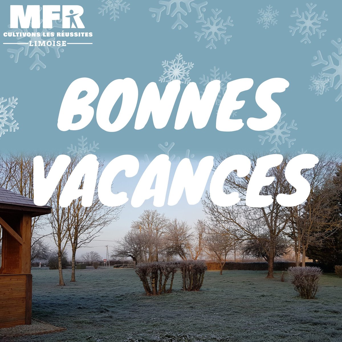 [ACTUS]
Nous vous souhaitons à toutes et tous d'agréables vacances d'hiver😊 ❄
Rdv le 22 Février 👋
.
.
.
.
#vacances #hiver #vacancesdhiver #bonnevacances #MFR #mfrloireauvergne