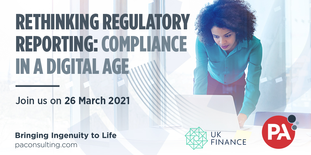 PA_Consulting's tweet image. What might the future of regulatory reporting look like? Join us and @SuadeLabs as we reflect on our recent work for @TheFCA and @bankofengland sharing steps you can take today to ensure you’re on the front-foot &amp;gt;&amp;gt; ow.ly/EzRU50DyU6z
#DigitalRegulatoryReporting