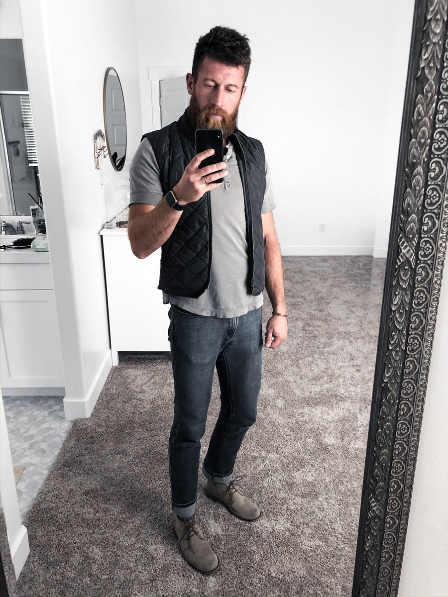 Honestly, my wardrobe is fairly simple. 80% of the time, I’m in the same jeans and henleys. They all work well with each other and I don’t have to think about them at all.