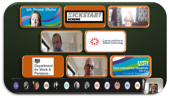 Saf our Employer Adviser in #Blackburn JCP, met with our Work Coaches in #EastLancs #Pennine to launch the #kickstart  Sector-based Work Academy Programme in partnership with @EHLT_NHS &amp; <a href="/LancsLearning/">Lancashire Adult Learning</a>