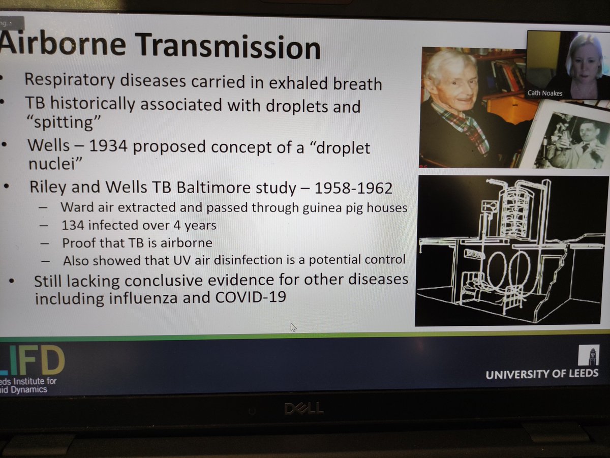 FluidsLeeds's tweet photo. Over 250 participants tuning in to today's @FluidsLeeds @JFluidMech webinar to hear from @FluidsLeeds deputy director @CathNoakes talk on infection transmission in the built environment, the interface if biology, fluid dynamics, design and human behaviour https://t.co/IdBFmLoluZ